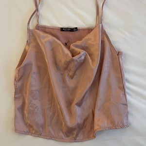 Pink nasty gal silk top